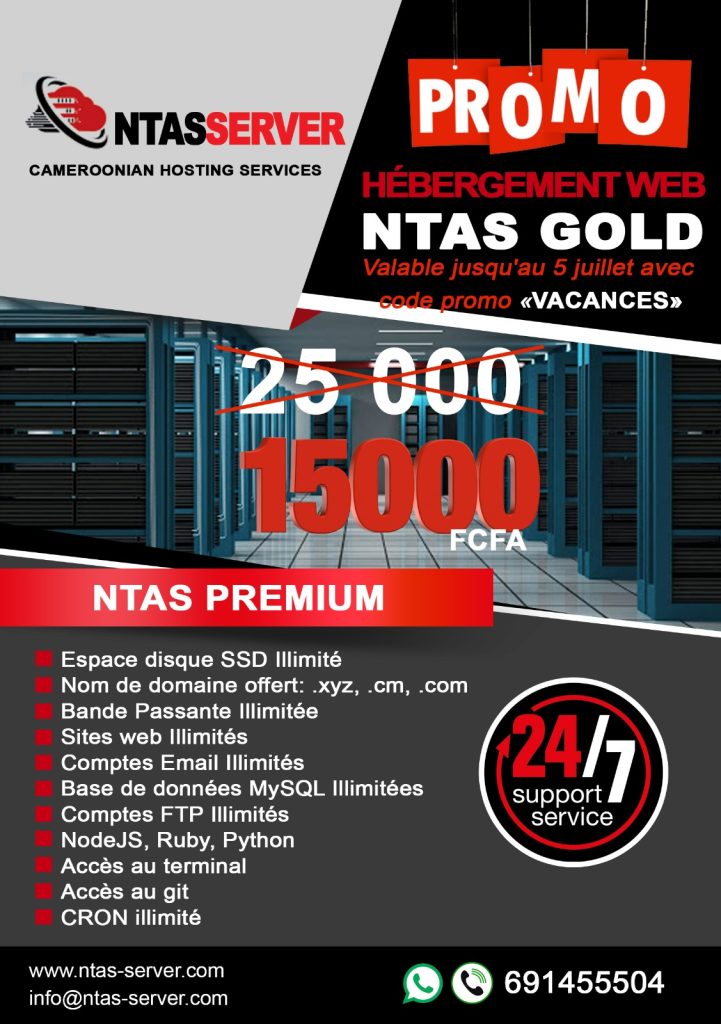 Hébergement Web en Promo: 40% de réduction sur l'offre NTAS GOLD